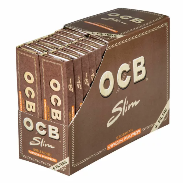 Ocb Virgin King Size Papers Tips Slim Unbleached